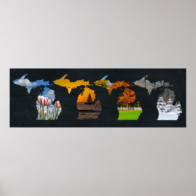 Pure Michigan Seasons Artwork Poster (Front)