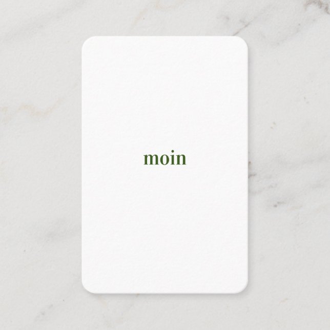 Pure Moin/Hello Business Card (Front)
