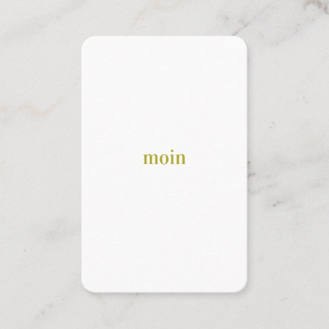 Pure Moin/Hello Business Card (Front)
