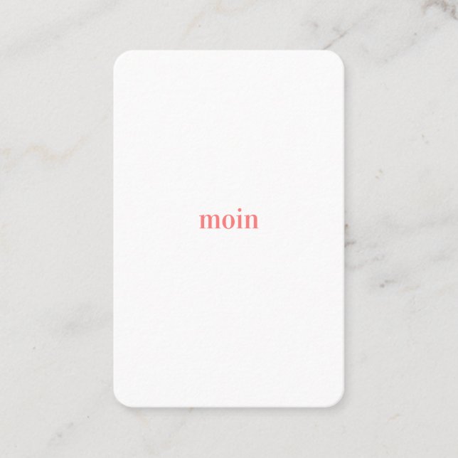 Pure Moin/Hello Business Card (Front)