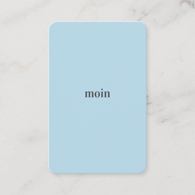 Pure Moin/Hello Business Card (Front)