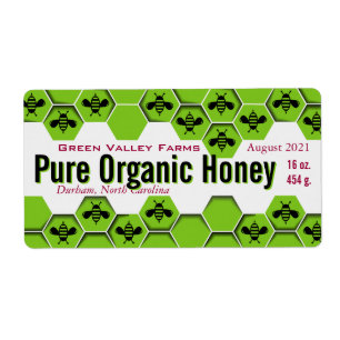Pure Organic Honey Jar Personalised