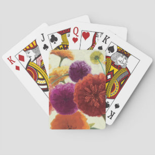 Pure Palette Zinnias Playing Cards