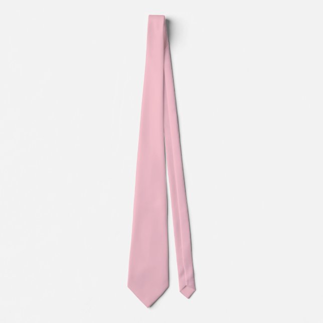 Pure Pink Solid Colour Tie (Front)
