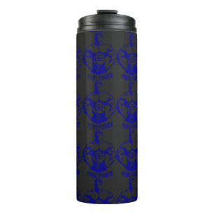 Pure Power Bodybuilding Graphic - Silhouette Gym Thermal Tumbler