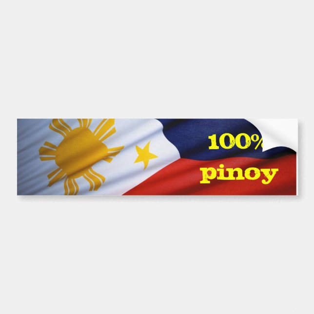 pure products 100% pinoy bumper sticker (Front)
