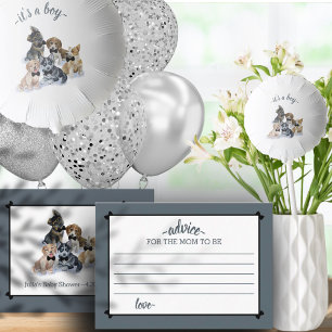 Pure Puppy   Elegant Cute Baby Shower Advice Game Enclosure Card