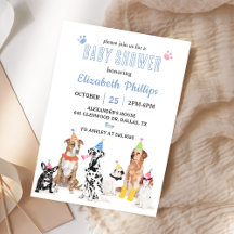 Pure Puppy  Elegant Cute Baby Shower Party