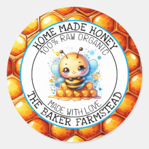 Pure Raw Organic Honey Made with Love Food Labels