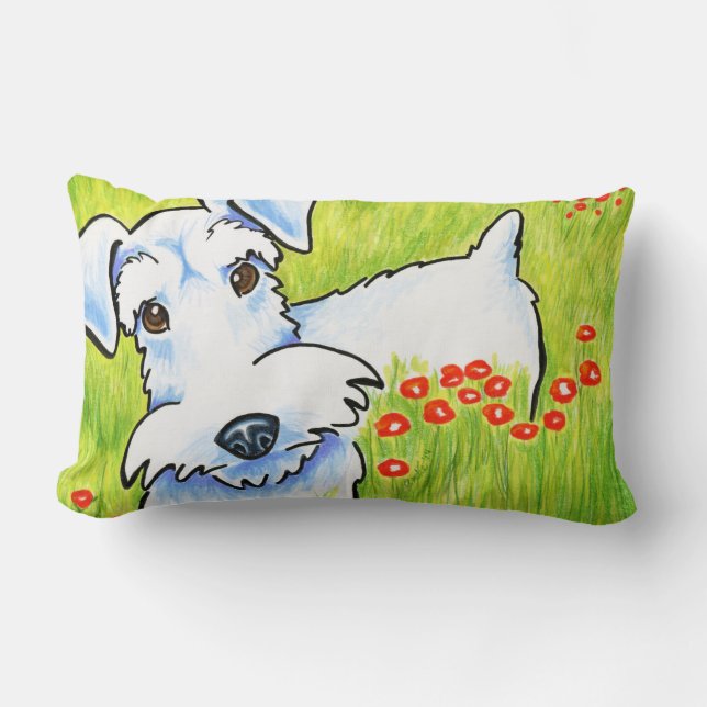 Pure Schnauzer Lumbar Cushion (Front)