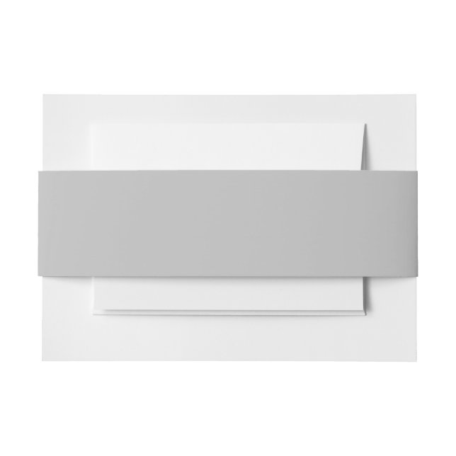 Pure Silver Solid Colour Invitation Belly Band (Front Example)