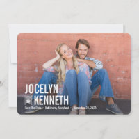 Pure Simplicity EDITABLE COLOR Save The Date Card