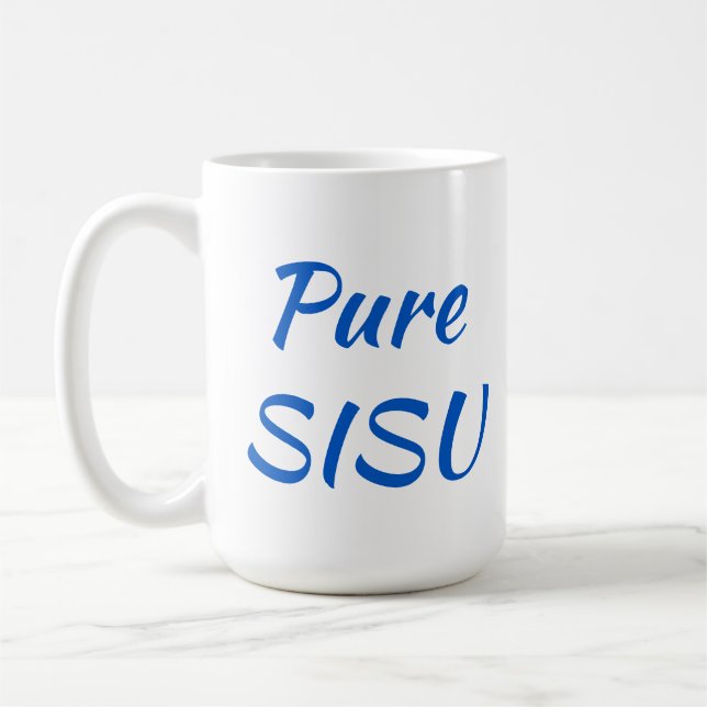 Pure SISU Finnish Coffee Mug (15 oz; white) (Left)