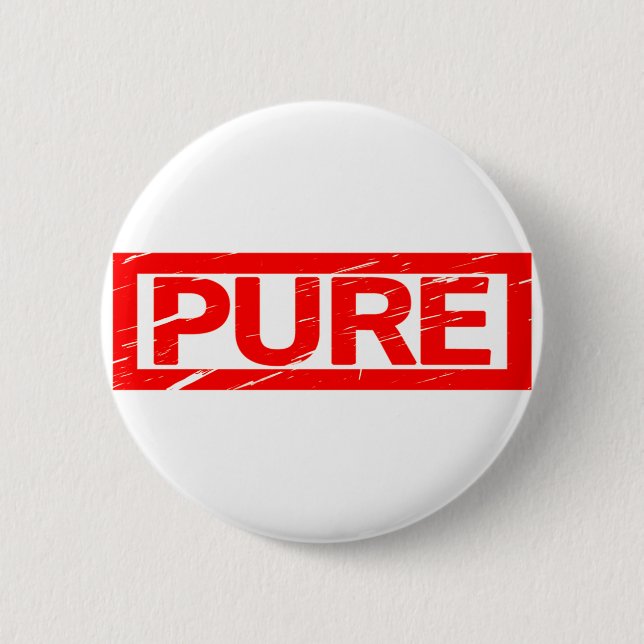 Pure Stamp 6 Cm Round Badge (Front)
