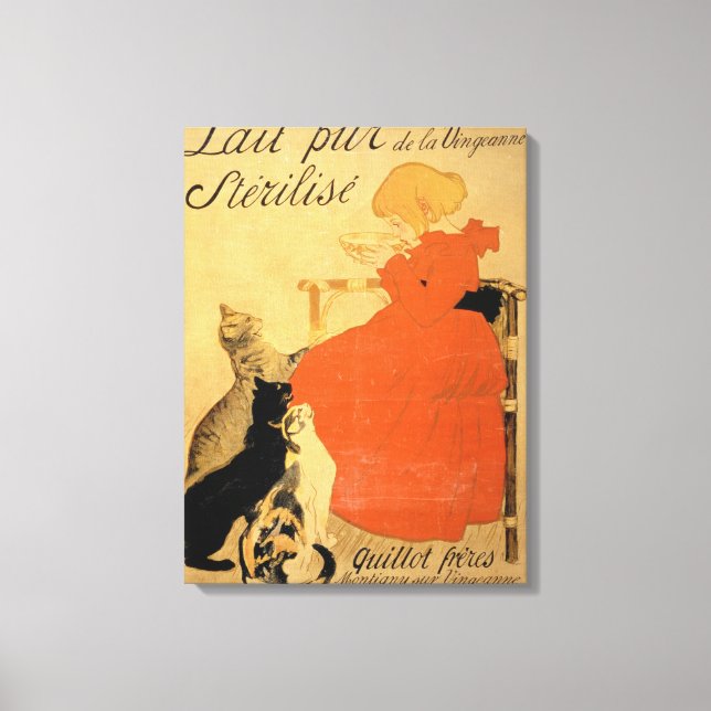 'Pure Sterilised Milk from La Vingeanne', 1894 (co Canvas Print (Front)