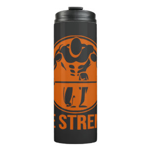 Pure Strength Powerlifting Logo – Gold Edition Gym Thermal Tumbler