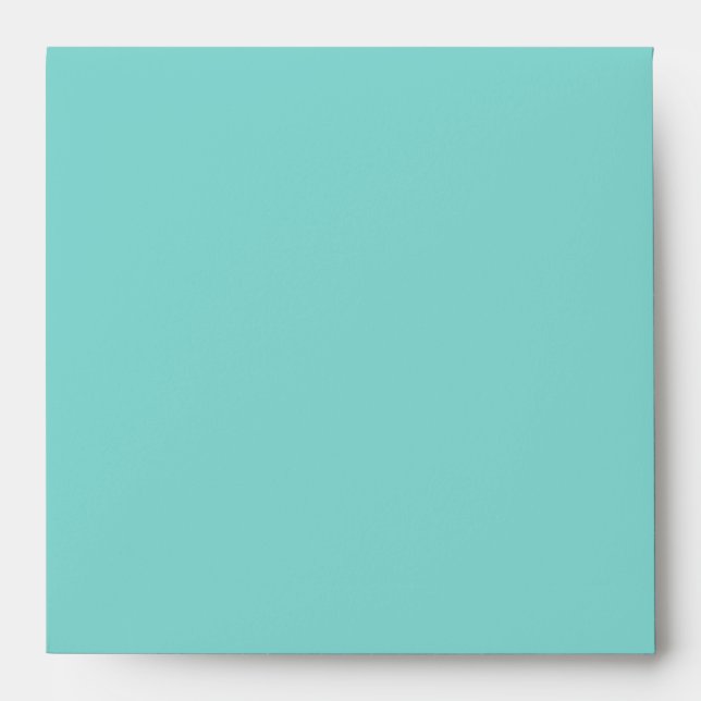 Pure Teal Blue Linen Envelopes (Front)