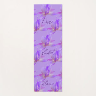 Pure Violet Flame With Lotus Lotus Yoga Mat