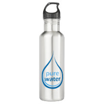 Pure Water Bottle, Stainless Steel, 24 oz