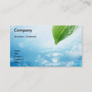 Pure Water business card template