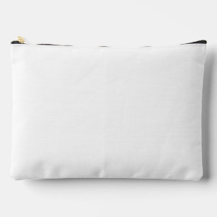 Pure White Solid Colour Accessory Pouch