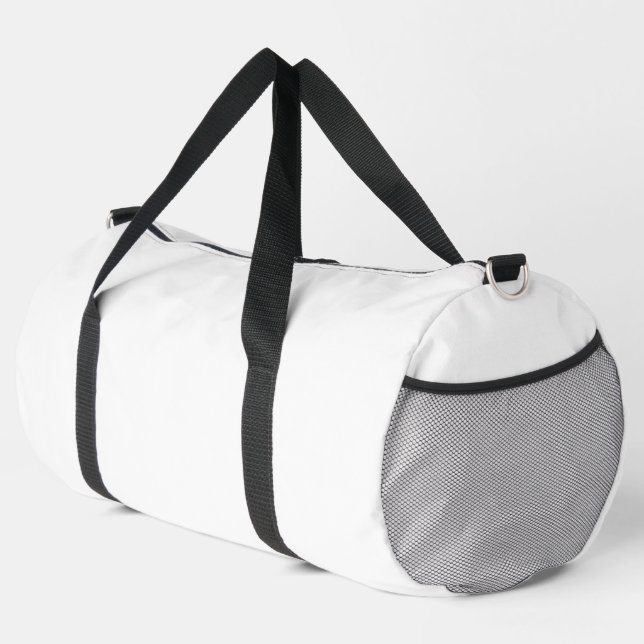 Pure White Solid Colour Duffle Bag (Right Corner)