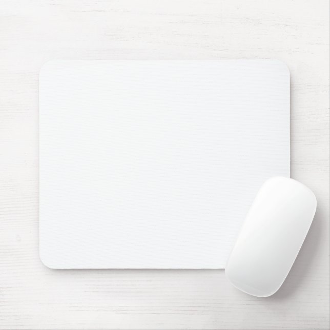 Pure White Solid Colour Mouse Mat (With Mouse)