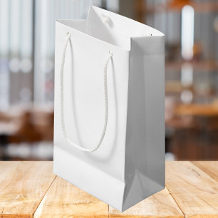 Pure White Solid Colour Small Gift Bag