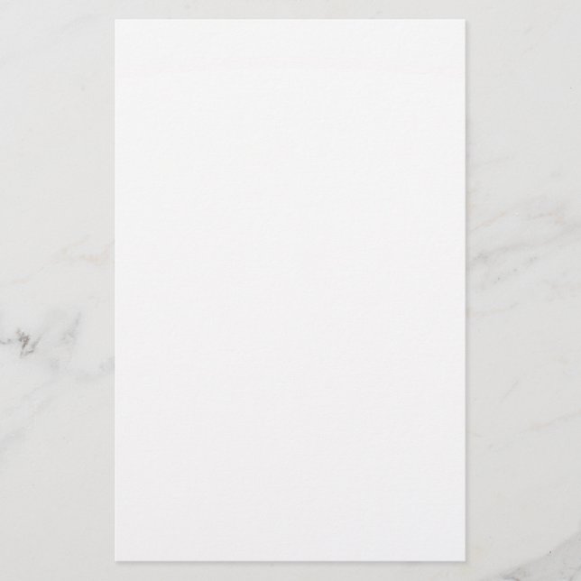 Pure White Solid Colour Stationery (Front)
