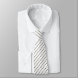 Pure White with Charcoal Grey Pinstripes Tie<br><div class="desc">Pure White FAF9F6 Stripes with Charcoal Grey 434343 Pinstripes Background</div>