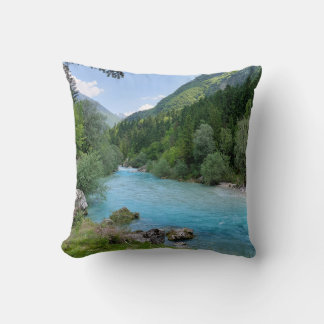 Pure Wilderness Nature Photography of Soča River  Cushion
