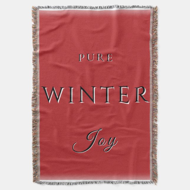 Pure Winter Joy Throw Blanket (Front Vertical)