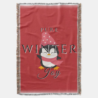 Pure Winter Joy w/ Penguin Throw Blanket