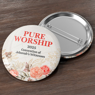 Pure Worship 2025 Convention JW Gifts 6 Cm Round Badge