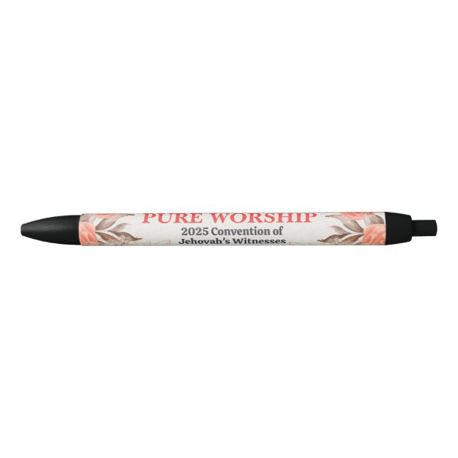 Pure Worship 2025 JW Convention Gift Black Ink Pen (Front)