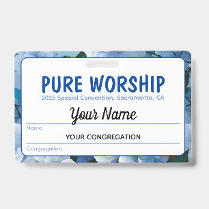 Pure Worship 2025 Special Convention JW Name ID Badge