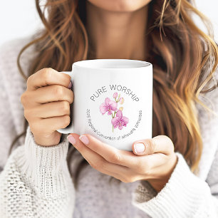 Pure Worship with Pink Orchids 2025 Convention  Coffee Mug