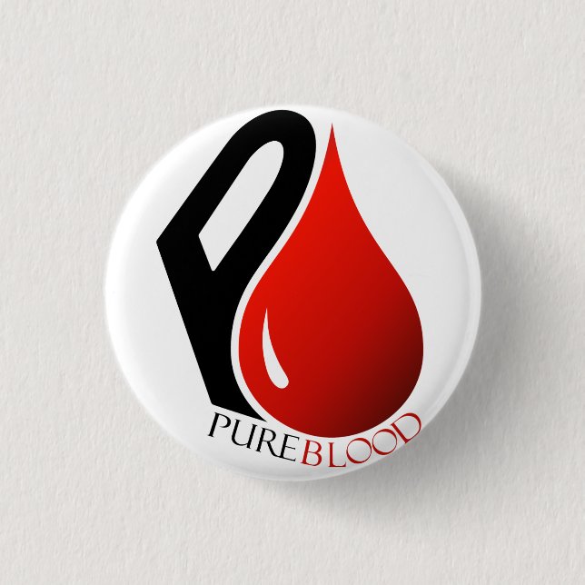 PUREBLOOD 3 CM ROUND BADGE (Front)