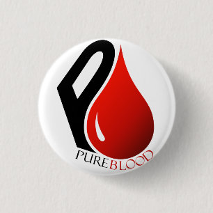 PUREBLOOD 3 CM ROUND BADGE