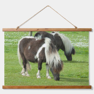 Purebred Shetland Paint Ponies Hanging Tapestry