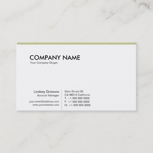 PurePro No14 Pine Glade Business Card (Front)