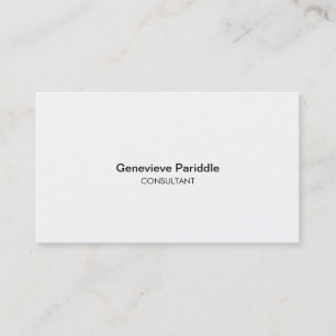 PurePro No7B Plain Simple Professional B&W Business Card
