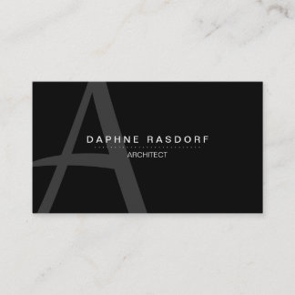 PurePro No8B White Monogram Business Card