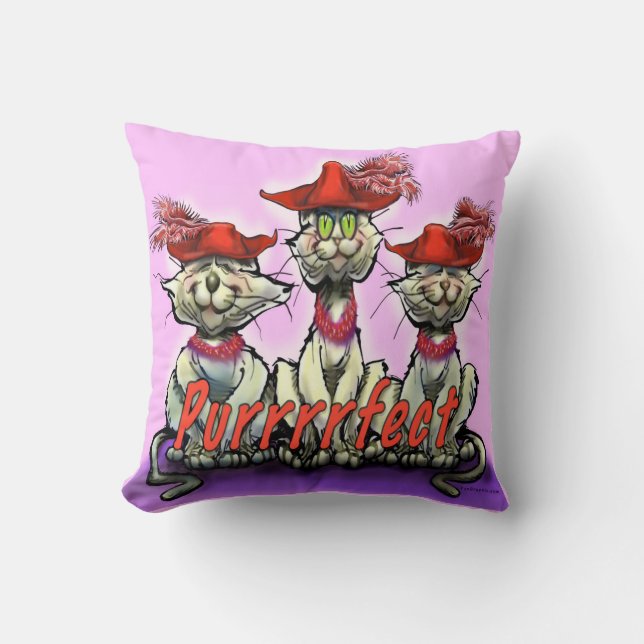 Purfect Throw Pillow (Front)