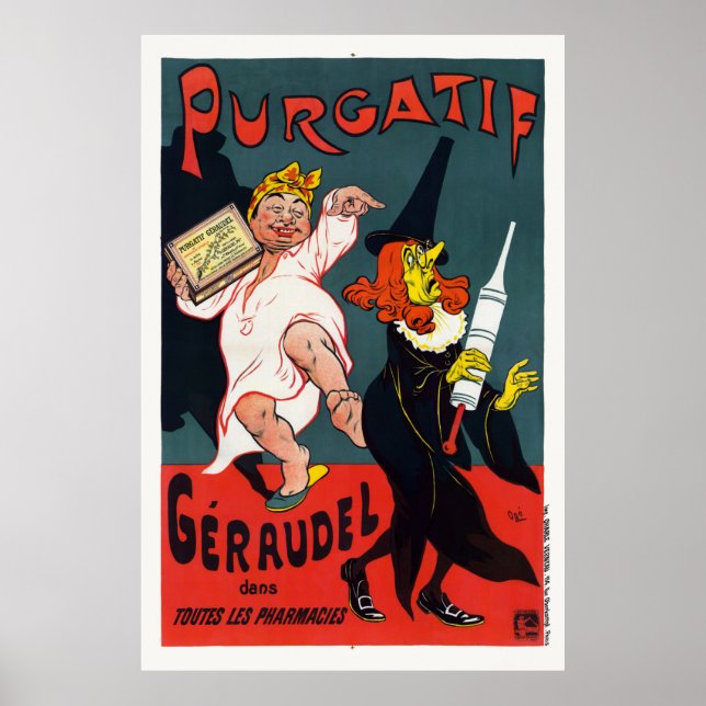 Purgatif Géraudel France Vintage Poster 1895 (Front)