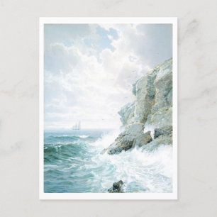 Purgatory Cliff Seascape Painting Postcard