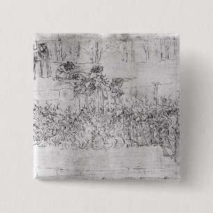 Purgatory, from 'The Divine Comedy' by Dante 15 Cm Square Badge