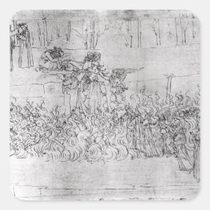 Purgatory, from 'The Divine Comedy' by Dante Square Sticker