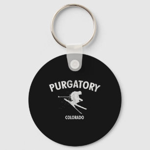 Purgatory Skiing Tee Ski Colorado Gift Key Ring