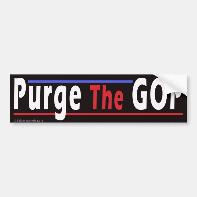 'Purge The GOP' Bumper Sticker  (Front)